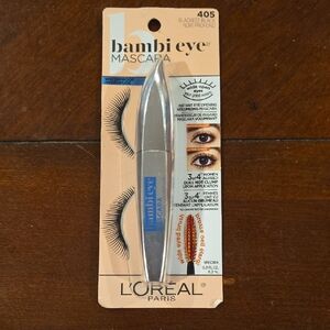 (J52) L'Oreal Bambi Eye Mascara in Blackest Black 405 Waterproof